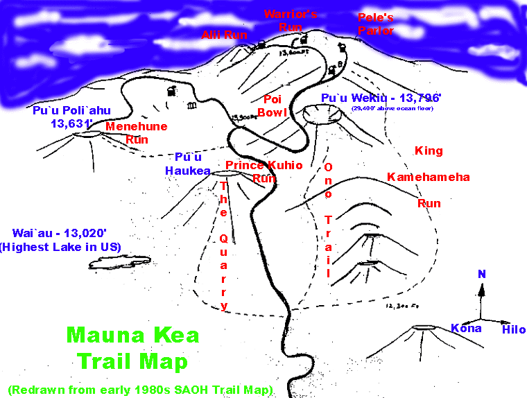 Mauna Kea Trail Map